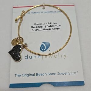 Handmade Bracelet with 90210 Beach Sand Heart Charm